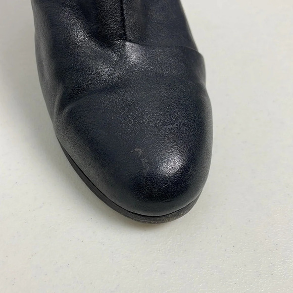 Rag & Bone Classic Newbury Women’s Black Leather Ankle Boots Size 10 Block Heel - Picture 10 of 11